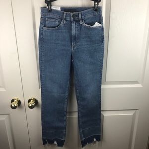 3x1 Carla Shelter Slim Crop Raw Hem Jeans Size 26